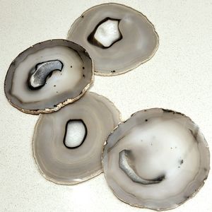 AMAZING Agate Set of 4 ~ Boho Natural Crystal Geode
